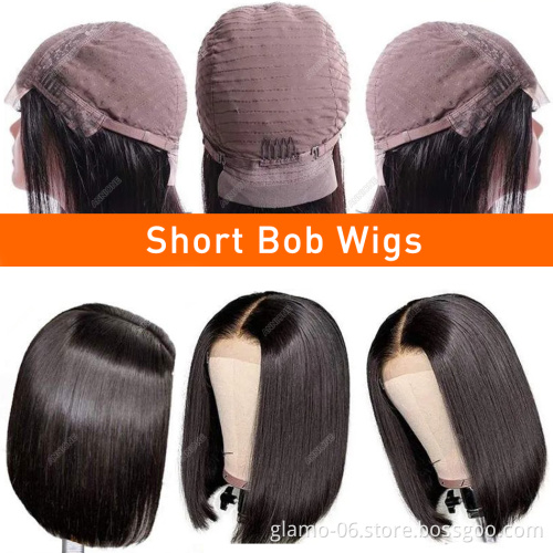 Annione Bob Wigs Human Hair Lace Front, Blonde Bob 613 Lace Front Wig Virgin Human Hair,Kinky Curly Short Bob Wig